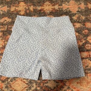 Women's Blue Leopard Print Shorts